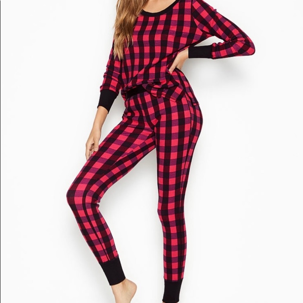 Victorias Secret Thermal Buffalo Check Pajamas
